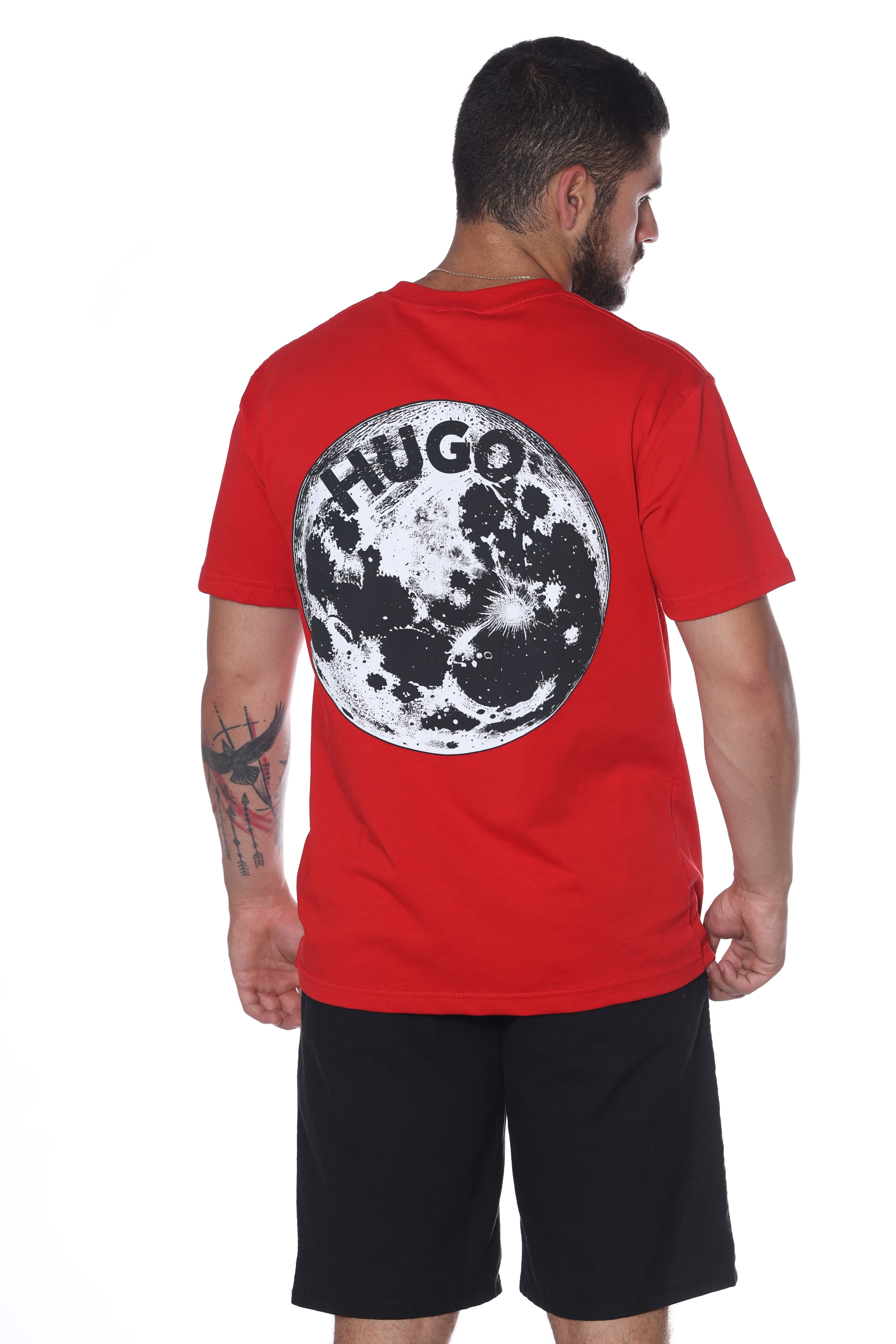 Oversized Moon T-Shirt - Oversized t-shirt featuring a clean front chest graphic and oversized moon print on the back with HUGO lettering detail. Designed with a relaxed fit and soft breathable fabric for all-day comfort. A standout streetwear piece perfect for casual everyday looks and modern urban styling.
