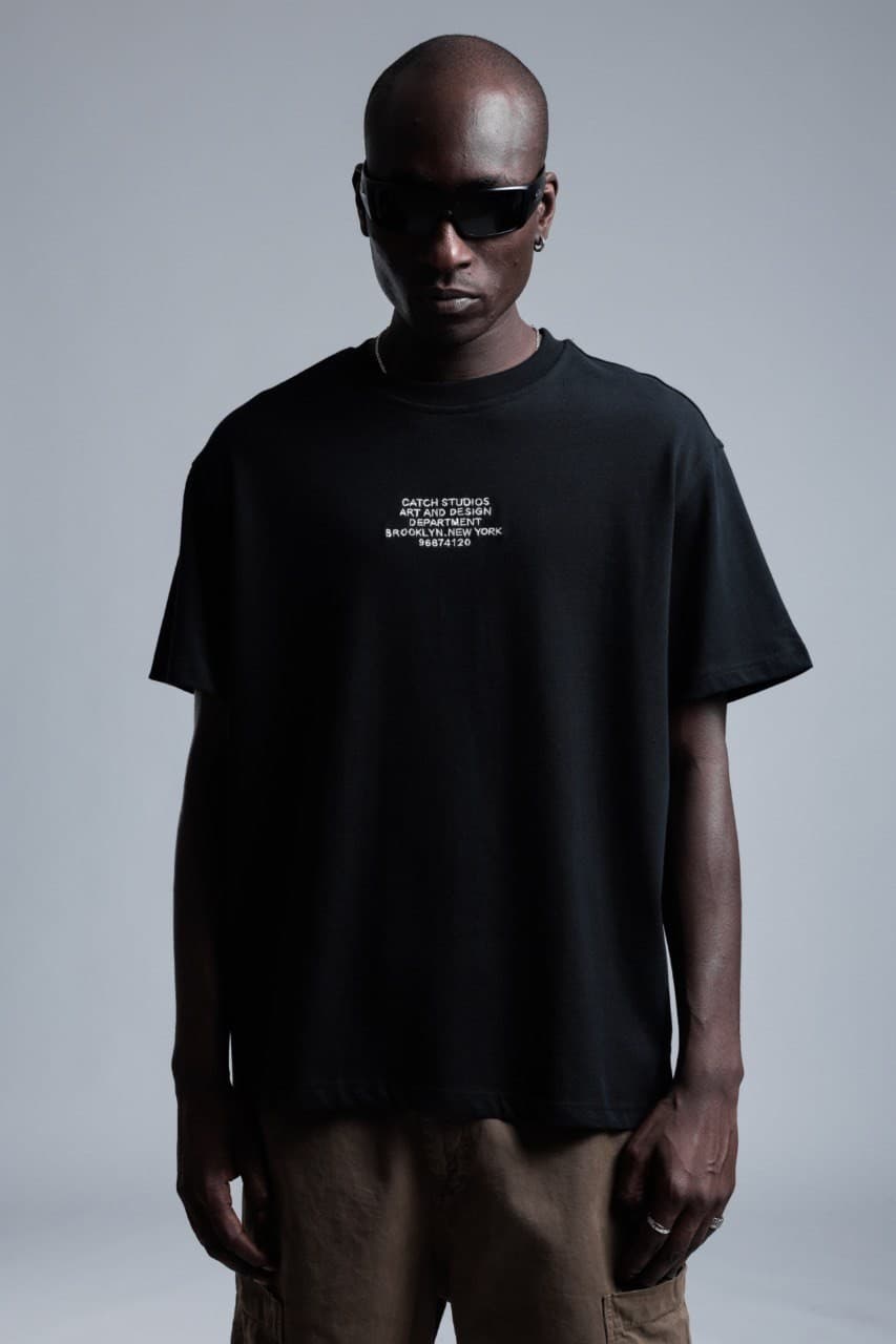 Oversized Black T-Shirt Catch Studios
