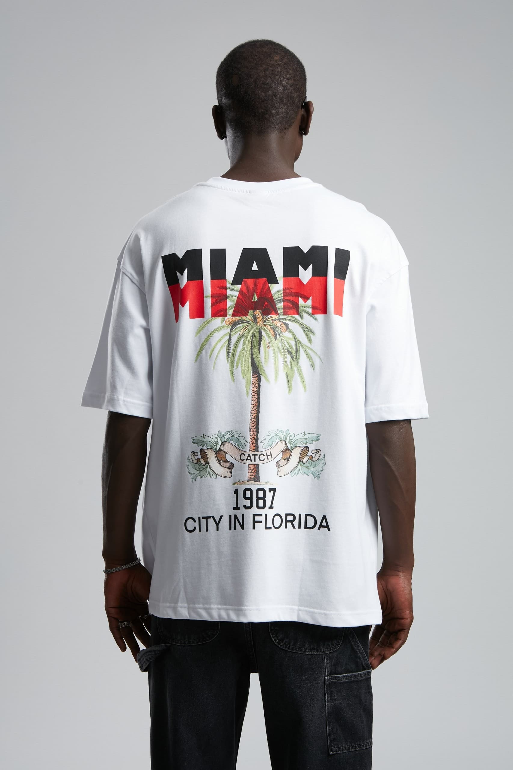 Oversized Miami Palm T-Shirt