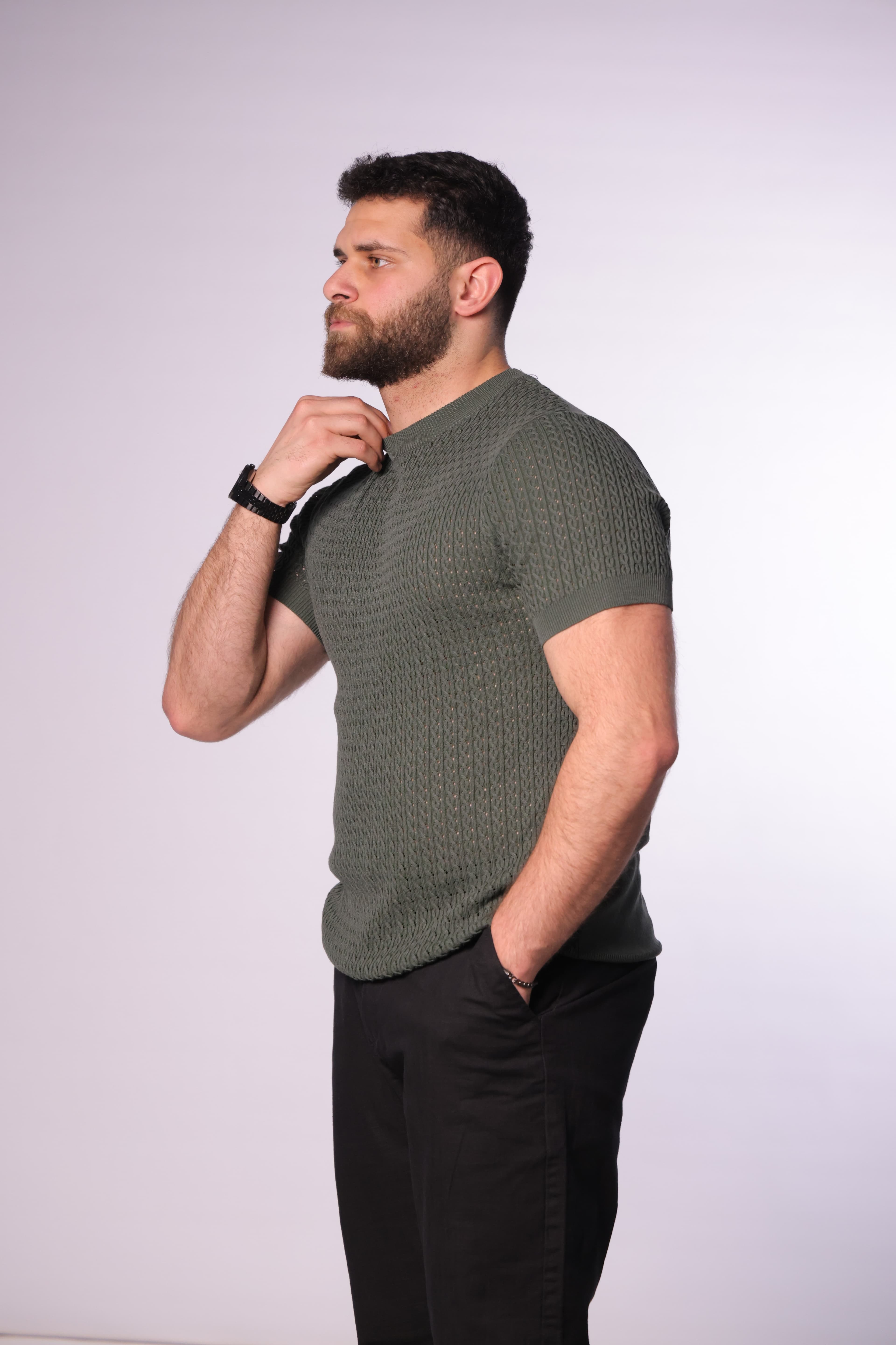 Slim-Fit Knit T-Shirt