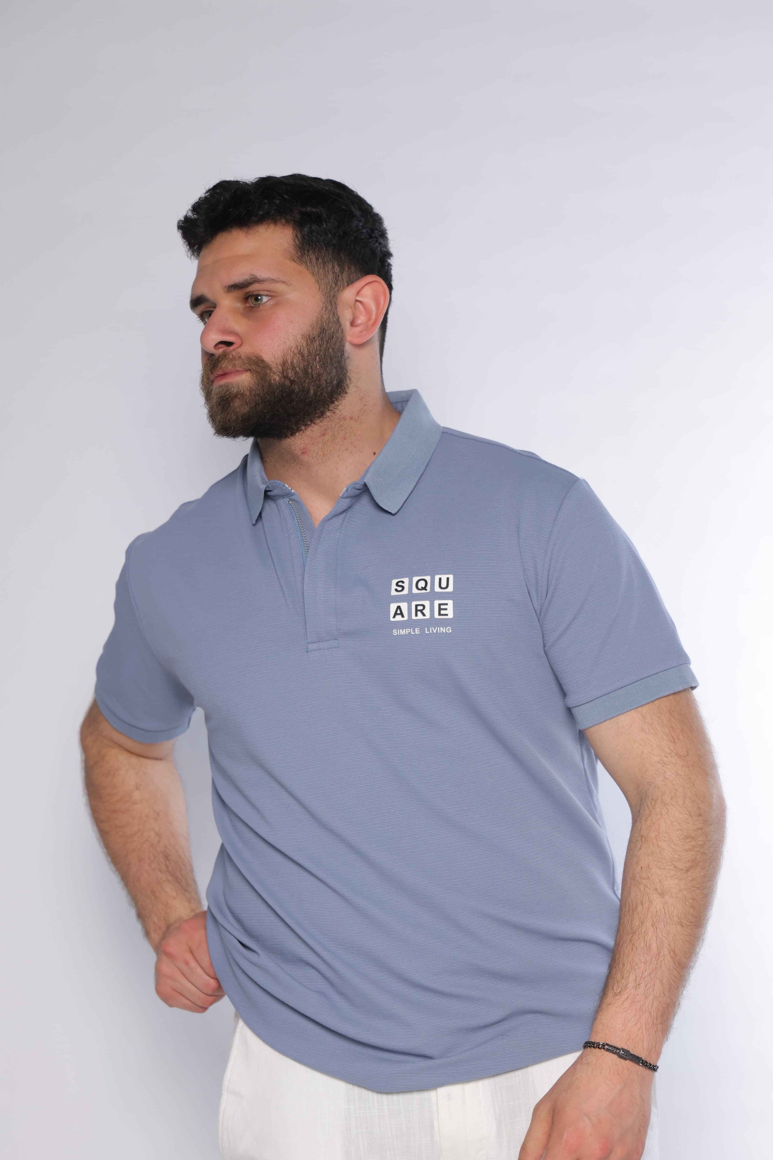 Regular-Fit Light Blue Polo Shirt
